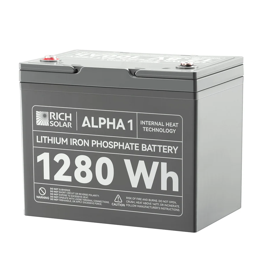 ALPHA 1 | 12V 100Ah LiFePO4 Battery | Powerful 12V Lithium Battery for RVs, Trailers, Vans, Boats, Off-Grid | 5,000 Lifetime Cycles | Bluetooth and Internal Heat Technology - Image 4